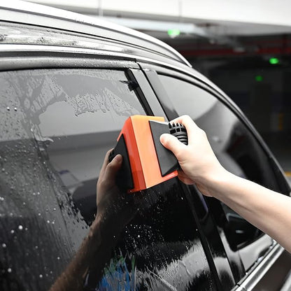 EHDIS 6'' Small Silicone Squeegee 5-inch Handy Small Rubber Window Shower Squeegee Auto Water Blade for Car Windshield, Window, Mirror, Glass Door, Ice Snow Removal Scraper Tool (Blue and Orange)