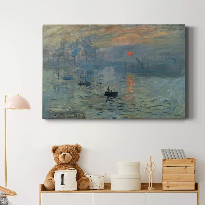 Wexford Home Home Decor Landscape Canvas Wall Art Abstract Floral Painting Modern Pictures Artwork Decoration for Living Room Kitchen Bathroom Office, Ready to Hang, impression sunrise, 32x48