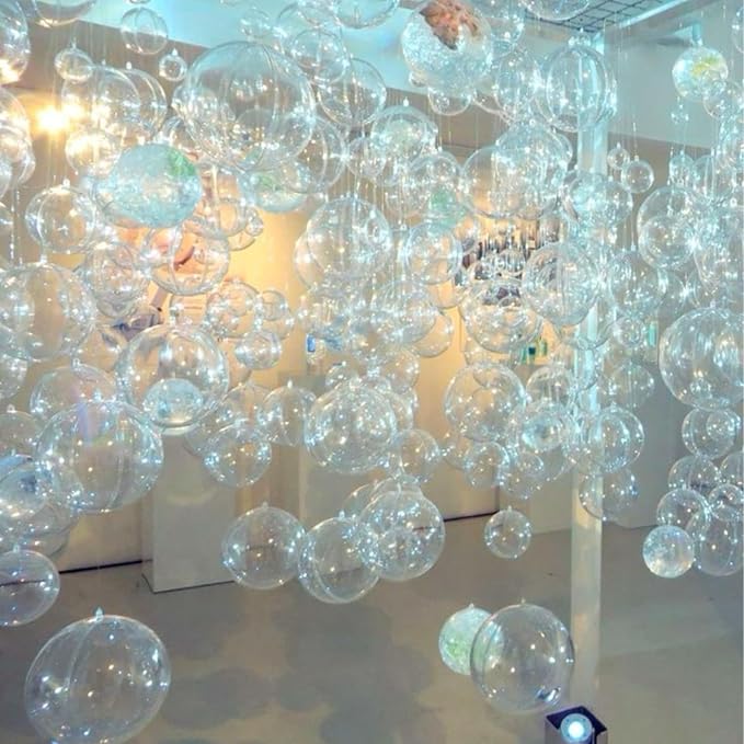 PartyWoo Clear Balloons 50 pcs 12 Inch Transparent Bubble Balloons for Graduation Wedding Engagement Anniversary Baby Shower Gender Reveal Birthday Party Decorations Clear-Y2