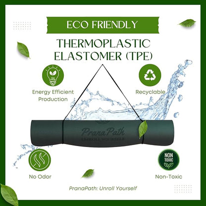 Extra Wide Yoga Mat (72”x32”x6mm) - TPE, Dual-Color, Non-Slip, w/Mesh Carry Bag & Strap