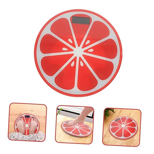 Creative Cartoon Watermelon Weight Scale Small Digital Body Scale with Non-Slip Feet Automatic Activation Compact Design for Home Bathroom Bedroom Use