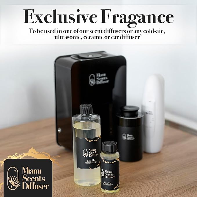 Kiss Me Scent Inspired by Bellagio Hotel 17 Fl Oz - 500 ml Essential Oils Aroma for Home Office Diffuser Luxury Fragance Refill Aromatherapy Fresh Blend of Jasmine, Rose, Musk Rosemary and Sandalwood.