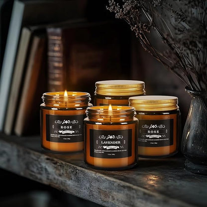 24 Pcs Scented Candles with Added Natural Essential Oils, 3.05oz, Suitable for Various Festivals, Parties, Yoga, and Home Scene