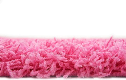 Unique Loom Solid Shag Collection Area Rug (8' Square, Taffy Pink)