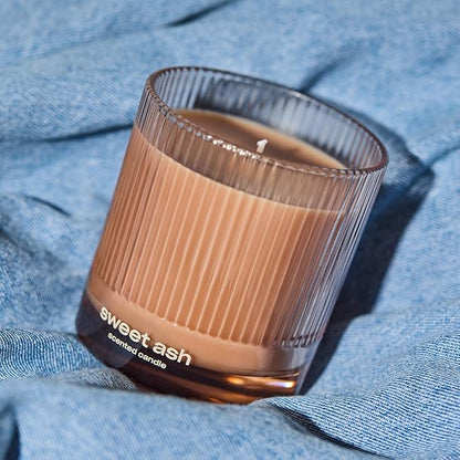 Sweet Ash Scented Candle by Snif, Low-Key Sweet and Earthy Scent, 50+ Hours, 100% Cotton Fiber Wicks, Soy Wax Blend, Non-Toxic, Vegan, 8.5 oz
