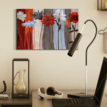 Wexford Home Decor Landscape Canvas Wall Art Abstract Floral Painting Modern Pictures Artwork Decoration for Living Room Kitchen Bathroom Office Ready to Hang Spring Debut 18x27