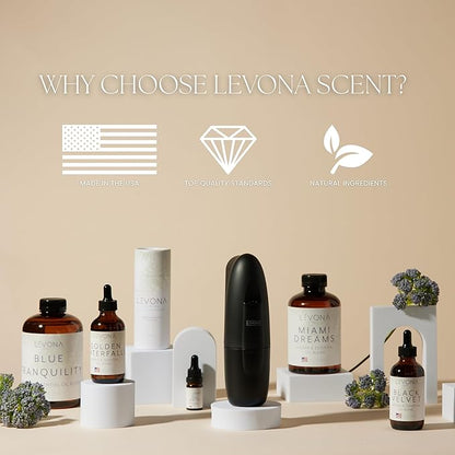 Levona Scent Essential Oil - Luxury Aroma for Home, Office, Hotel & Spa, Ideal for Humidifiers & Diffusers, Hotel Fragrance with Nutmeg, Lemon & Rose - 700ml / 23 fl oz, Moonlight in Paris