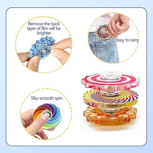 Funny Fidget Toys Fidget Spinner Bulk 24 Pack,Party Favors Gifts Pinata Goodie Bags Stuffers Sensory Toys for Kids Teens Adults ADHD Anxiety Stress Relief,Treasure Box Toy Classroom Prizes Supplies