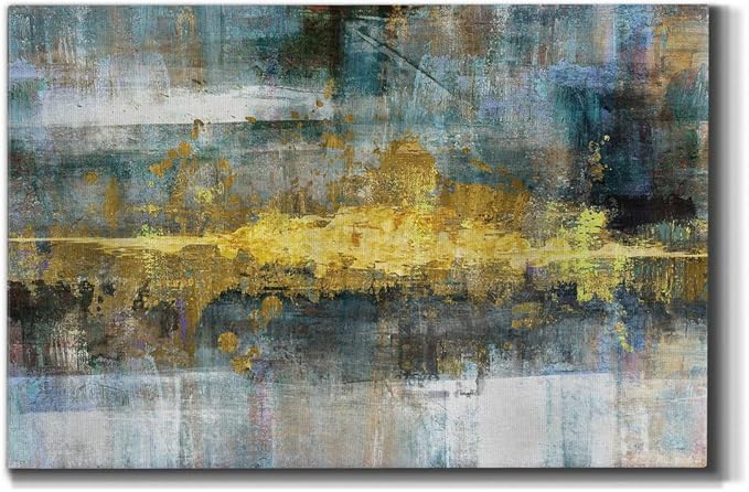 Wexford Home Home Decor Landscape Canvas Wall Art Abstract Floral Painting Modern Pictures Artwork Decoration for Living Room Kitchen Bathroom Office, Ready to Hang, 24x36