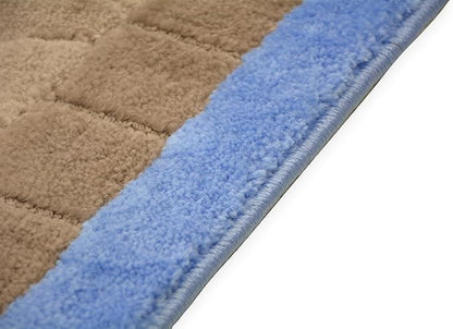 Custom Size Runner Volley Abstract Design Grey Blue, (13 Feet Length x 26 Inch Width) Custom Cut Slip Resistant Rubber Backing Runner Rugs, Extra Long Runner Rugs for Hallways
