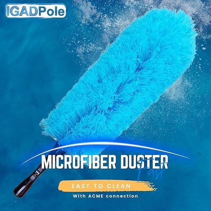 IGADPole Washing Kit: Water-fed Brush with Soap Dispenser, Cobweb Dusters, with 4-Stage Telescoping Pole 5-17ft Pole/Window and Dusting Cleaning Kit