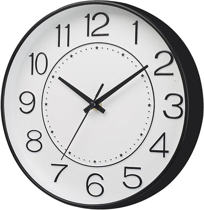 HZDHCLH Modern Wall Clocks Battery Operated,10 inch White Clock for Wall,Silent Small Wall Clock for Living Room Bedroom Kitchen Office Nursery Decor