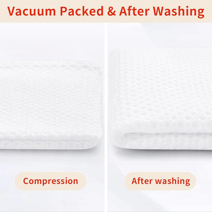 Homaxy 100% Cotton Waffle Weave Kitchen Dish Towels, Ultra Soft Absorbent Quick Drying Cleaning Towel, 13 x 28 Inches, 24-Pack, White