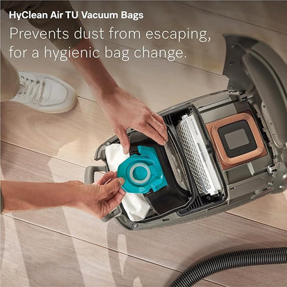 Miele New Guard L1 Bagged Canister Vacuum Cleaner with AirClean Filter, Electro Plus Floorhead, AllTeQ Universal Floorhead, LED Display Panel, in Nordic Blue/Space Grey