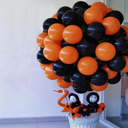 154pcs Orange Balloons Different Sizes 5/10/12/18 Inch Orange Balloons for Balloon Arch Halloween Balloons Garland Kit for Fall-Themed Parties Wedding Birthday Bridal Shower Autumn Party Decorations