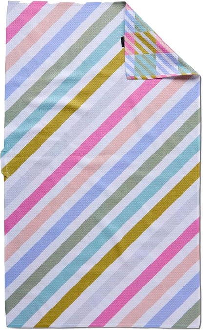 GEOMETRY Spring Kitchen Towels - Double Sided, Quick Dry Microfiber Cloth - Spring & Summer Dish Towels for Kitchen Drying - Premium Quick Dry Towel - Dancy, 18" x 30" - 1-Pack