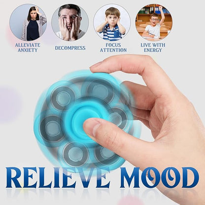Fidget Spinner Toy Bulk Sensory Fidget Toy for Adults Kids Party Favors Classroom Prizes Gift Bag Fillers Stress Relief(Morandi,102 Pcs)