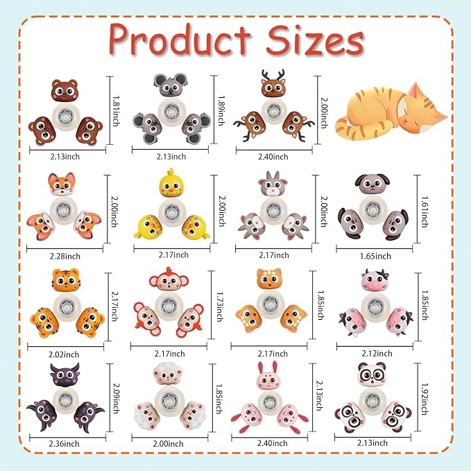30 Pack Fidget Spinner Toys Mini,Party Favors Gifts Christmas Stocking Goodie Bag Stuffers Sensory Toys for Kids Adults Teens ADHD Anxiety Stress Relief,Treasure Box Toy for Classroom Prizes Supplies