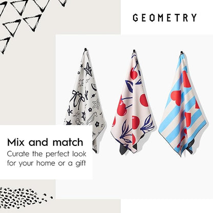 GEOMETRY Micro-Loop Beach Towel – Spring & Summer Collection – Quick-Dry, Sand-Resistant, Ultra-Absorbent Compact Towel for Beach & Travel (Abstract Life)