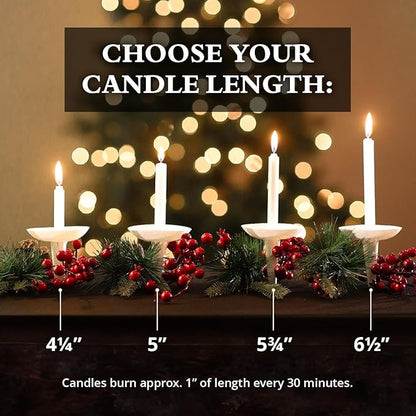Concordia Supply Plastic Holder Candle Drip Protectors with 4.25" x 1/2" Candles - Easy to Hold White Plastic Candle Holders - Ideal for Candlelight, Memorial, & Congregational Services - Set of 100