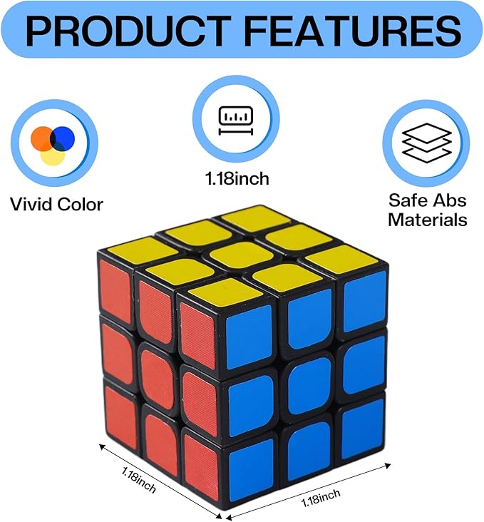 24 Pack Mini Cube Puzzles Perfect for Kids Birthday Party Favors, Classroom Prizes, School Rewards Stress Relief Toys and Easter or Christmas Stocking Stuffers Great as Goody Bag Fillers