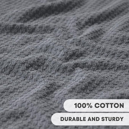Artoid Mode Ring Spun Cotton Grey Dishcloth Kitchen Towels, 12x12 Inch Ultra Soft Absorbent Quick Drying Household Cleaning Kitchen Rags Set of 4