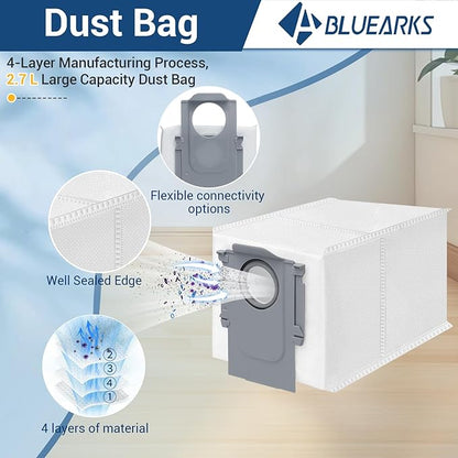 29 Pack Accessories Kit,Compatible with Roborock S8 MaxV Ultra Robot Vacuum,1 Mop Clean Brush,2 Roller Brush,4 Small Mop,4 Mop Pads,4 Hepa Filters,6 Side Brushes,6 Vacuum Bags,S8 Max Parts