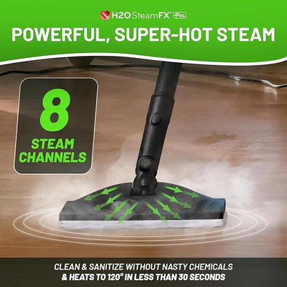 H2O X5 All-Purpose Hand Held Steam Cleaner for Home Use, Floor Cleaner, Grout cleaner, Hand Held steamer (H2O Steam FX PRO)