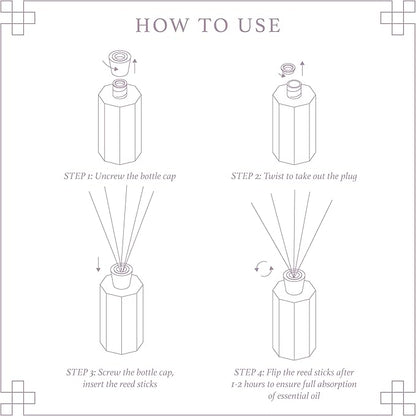 Reed Diffuser Set, 6.7 oz Lavender Eucalyptus Scented Reed Diffusers for Home with Sticks, Home Fragrance Oil Scent Diffuser for Bathroom, Decor & Gift