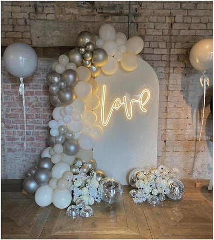White and Silver Balloons,75PCS 12in and 5in Silver and White Latex Balloons for Birthday, Wedding, New Years Party, Graduation