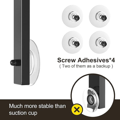 Orimade 4 Tier Adjustable Anti-slip Shower Caddy over Shower Head,Rustproof Bathroom Hanging shower Organizer with 4 Hooks for Razor,No Drilling Shower shelves Storage Rack,Grey