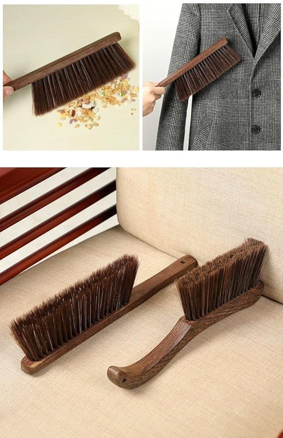 2PCS Soft Bristle Dusting Brushes, Counter Duster Bed Sheets Debris Cleaning Hand Broom for Car/Bed/Couch/Draft/Garden/Furniture/Clothes, Blue, Green, Pink (Brown)