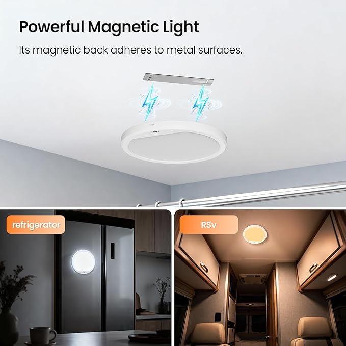 Motion Sensor Light Indoor With Remote Hanging Chain 3 Color Led Lights Magnetic Mount Under Cabinet Lighting USB Rechargeable Metal Chain Night Lamps Battery Operated Wall Light For Camping, Closet