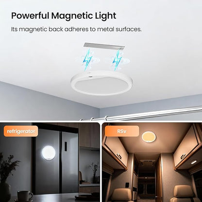 Motion Sensor Light Indoor With Remote Hanging Chain 3 Color Led Lights Magnetic Mount Under Cabinet Lighting USB Rechargeable Metal Chain Night Lamps Battery Operated Wall Light For Camping, Closet
