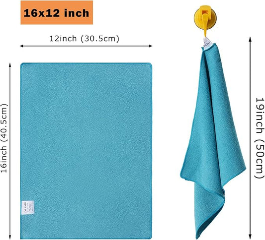 Microfiber Cleaning Cloths for House;Reusable Cleaning Towels Rags for Kitchen;Washable Lint Free,Streak Free,Non-Abrasive,Pack of 6;16"x12"