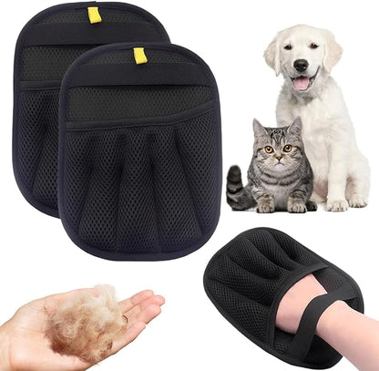 Pet Hair Removal Glove, Electrostatic Pet Hair Remover Gloves for Cats & Dogs, Pet Hair Remover Tool Grooming Gloves