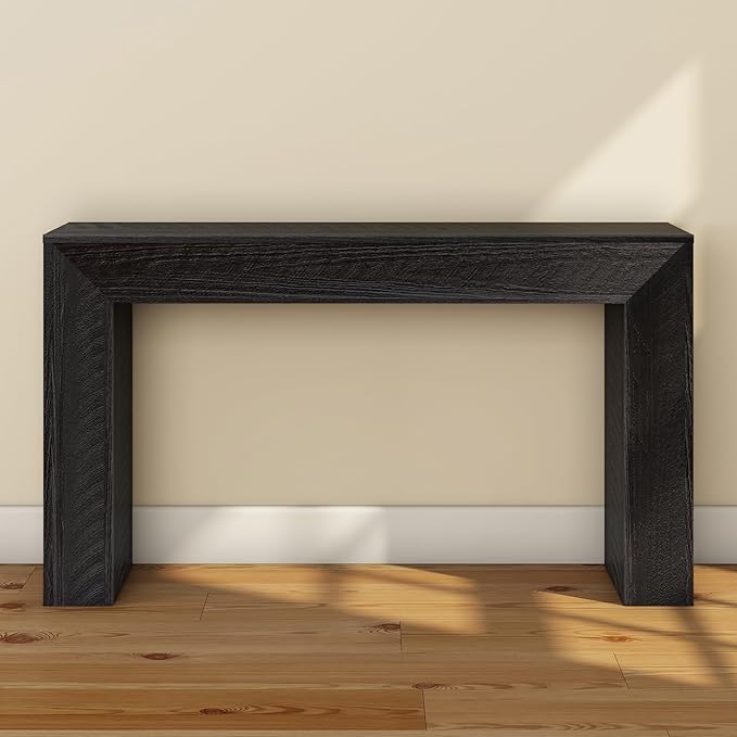 Plank+Beam 56 Inch Camden, Farmhouse Console Table - Solid Pine Wood, Easy Assembly for Living Room or Entryway, Rustic Char