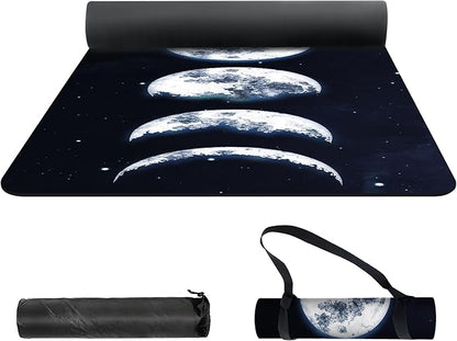 nuveti Yoga Mat Print Extra Thick TPE Non Slip Fitness Exercise Mat with Carrying Bag,72"x24" Extra Thick 6MM Exercise & Workout Mat for Yoga, Pilates Fitness and Floor Exercises
