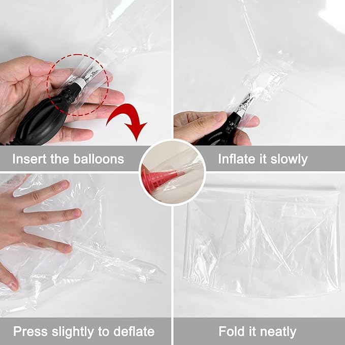 12Pcs Clear Round Foil Balloons, 22" 15" 10" 4D Helium Transparent Balloon, Clear Bubble Foil Balloon for Birthday Baby Shower Christmas Wedding Anniversary Disco Prom Bobo Party Decorations