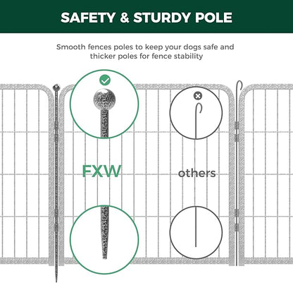 FXW Aster Dog Playpen Designed for Yard, 24inch 16 Panels
