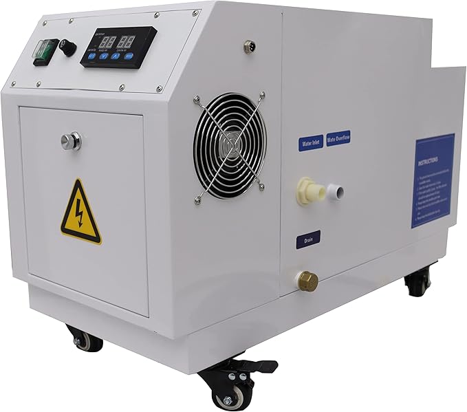 TECHTONGDA Commercial Ultrasonic Humidifier 3KG/h Portable Cool Mist Maker for Large Room Greenhouse Facility WarehouseUp to 200-500 Square Feet with Water Barrel Hole