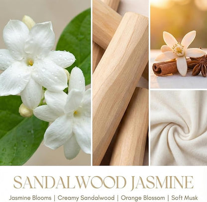 4EVER Scented Candles | 4-Wick 18oz Soy Wax Candle | Up to 50Hrs Clean Burn | Aromatherapy Candles for Home Scented | Gifts for Women & Mom, Sandalwood Jasmine