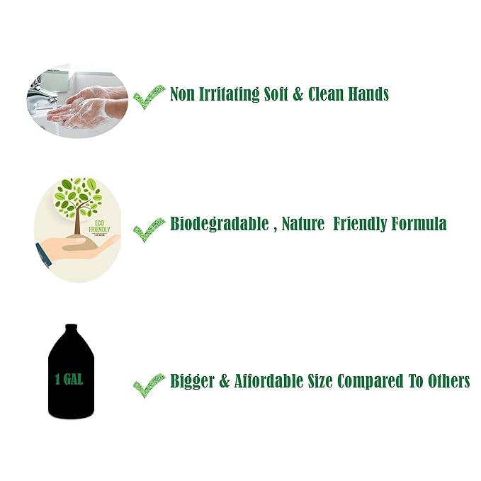 GreenFist Foaming Hand Soap Refills Jasmine Scent Jug Foam Refill Made in USA, 128 ounce (1 Gallon)