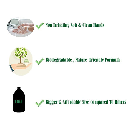 GreenFist Foaming Hand Soap Refills Unscented Jug Foam Refill Made in USA, 128 ounce (1 Gallon)