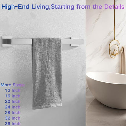 20 Inch Towel Bar for Bathroom 12/16/20/24/28/32/36 Inch Kitchen Towel Holder Brushed Nickel Towel Rod Wall Mounted SUS304 Rustproof Towel Rack Modern Square Design (1, Brushed Nickel, 20 Inch)