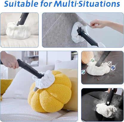 Pads Fit for Dupray Handheld Steam Cleaner: Small Bonnets Compatible with Dupray Triangular Brush Tool - Washable and Reusable Handheld Steamer Cloth Accessories (12 Packs)