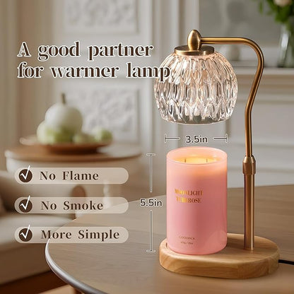 Goodpick Candles for Women, Tuberose Soy Candles for Home Scented, Large Candle for Warmer Lamp, 22oz 120 Hour, Pink