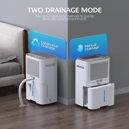 3000 Sq.Ft Wi-Fi Dehumidifiers for Home, 34 Pints Energy Star Certified Smart Dehumidifier for Basement, Bedroom, Bathroom, with Drain Hose, 3 Modes,24H Timer,Auto Defrost, Child Lock