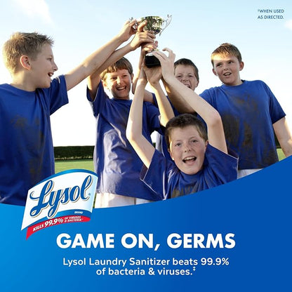 Lysol Disinfectant Laundry Sanitizer & Scent Booster, Laundry Detergent Additive, Color Safe Bleach Alternative, Laundry Odor Eliminator, Kills Bacteria & Viruses, Crisp Linen Scent, 90 Fl Oz