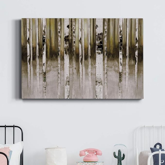 Wexford Home Decor Landscape Canvas Wall Art Abstract Floral Painting Modern Pictures Artwork Decoration for Living Room Kitchen Bathroom Office Ready to Hang Fern Creek 32x48